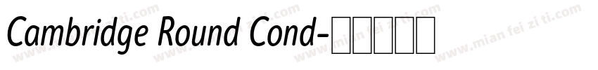 Cambridge Round Cond字体转换